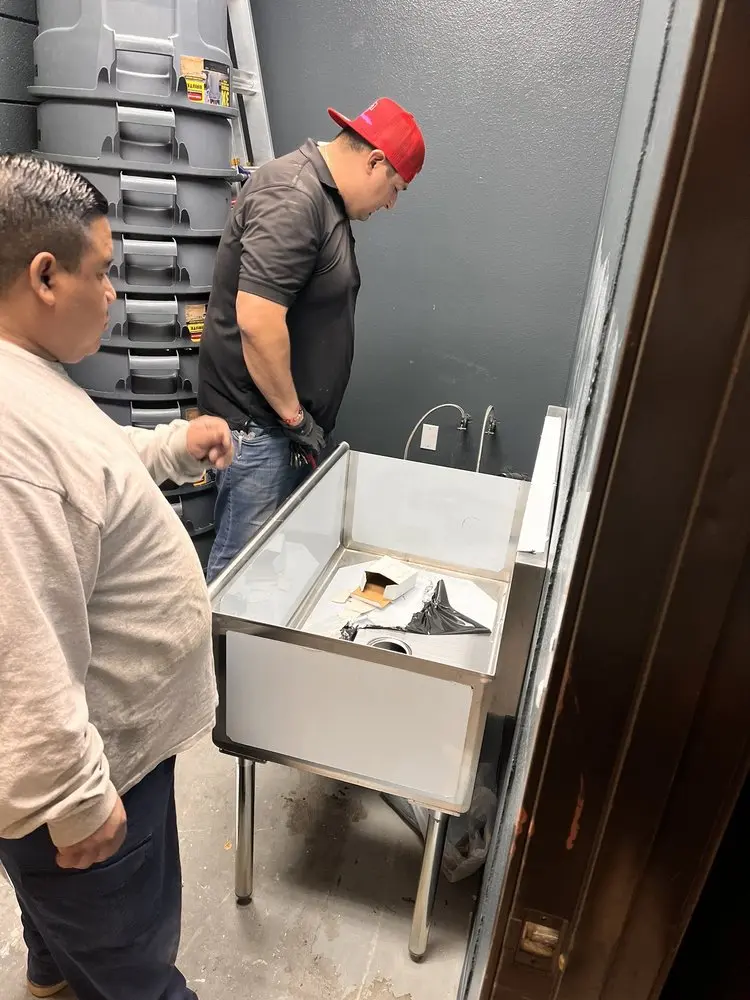 Commercial plumbing and sink installation in Midvale